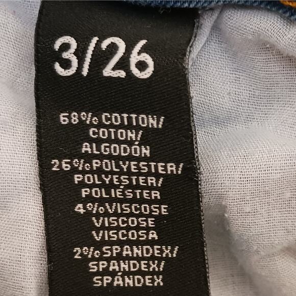 Kendall & Kylie Denim Shorts Juniors 3/26 Blue Distressed Cuffed Mid Rise Icon - Picture 8 of 13